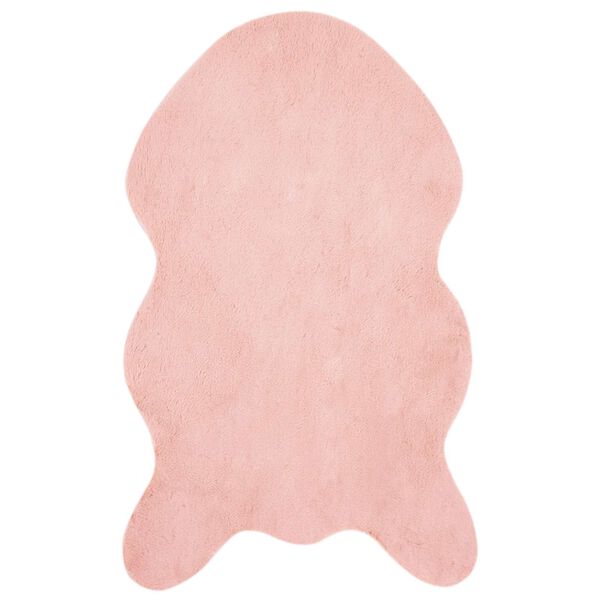 vidaXL Faux Rabbit Fur Rug Olite Pink 50 x 80 cm Polyester