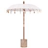 vidaXL Balinese Parasol with Base Cream 185 x 185 x 260 cm
