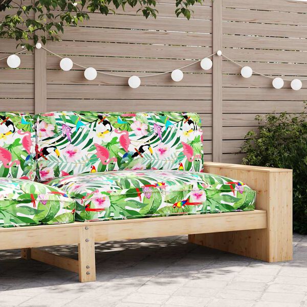 vidaXL Pallet Cushion for suitable for Seat Floral Multicolour