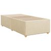 vidaXL Bed Frame without Mattress Cream 100x200 cm Fabric