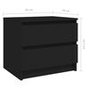 vidaXL Bed Cabinet Black 50x39x43.5 cm Engineered Wood