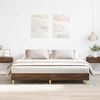 vidaXL Bed Frame No Mattress Brown Oak 200x200 cm Engineered Wood