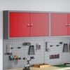 vidaXL Tool Cabinet with Shelf with Lock Red and Grey 100 x 20 x 55 cm