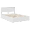 vidaXL Bed Frame with Headboard White 160 x 200 cm Engineered Wood