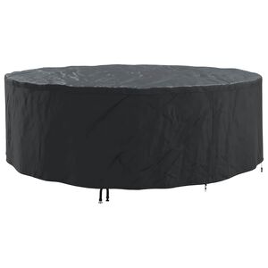 vidaXL Furniture Cover 279 x 279 x 71 cm 420D Oxford Fbric Round Black