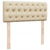 vidaXL Box Spring Bed with Mattress Cream 120x200 cm Fabric