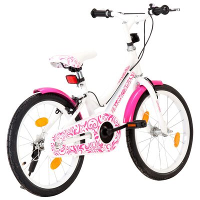 vidaXL Kids Bike 18 inch Pink and White