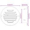 vidaXL Air Vent Covers 4 pcs Silver 80 mm Stainless Steel