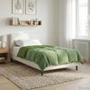 vidaXL Summer Duvet Quilted Green 135 x 220 cm Microfiber