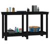 vidaXL Work Bench Black 140x50x80 cm Solid Wood Pine
