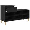 vidaXL Shoe Cabinet Black Oak 102 x 36 x 60 cm Engineered Wood