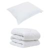 vidaXL Duvet with Pillow 2 pcs White Microfiber