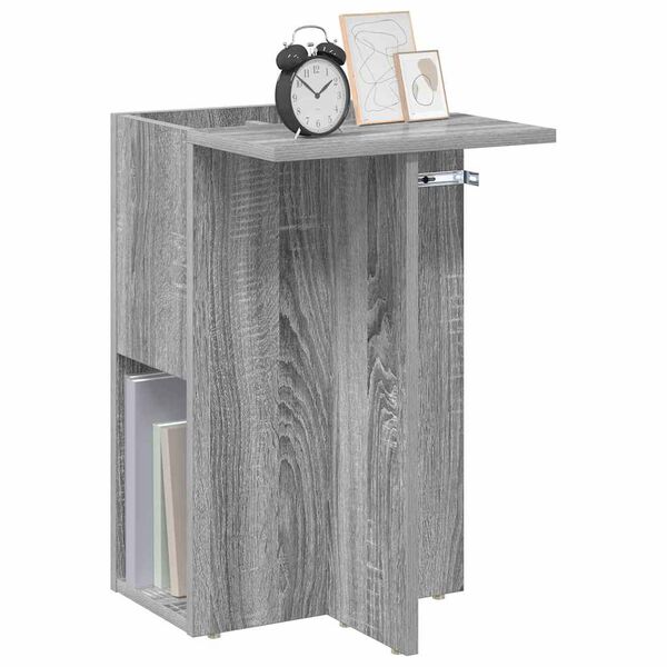 vidaXL End Table Grey Sonoma 35 x 40 x 55 cm Engineered Wood