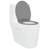 vidaXL Toilet Seat Grey 47 x 37.5 x 3.8 cm Duroplast