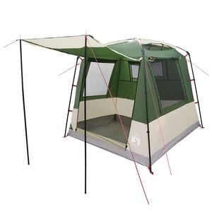 vidaXL Party Tent Green 4-Person 185T Polyester with PU Coating
