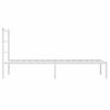 vidaXL Metal Bed Frame without Mattress with Headboard White 90x200cm