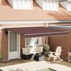 vidaXL Manual Retractable Awning Brown 400x300 cm