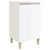vidaXL Bedside Cabinet High Gloss White 40x35x70 cm Engineered Wood