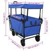 vidaXL Folding Hand Trolley Black 105 x 56.5 x 116 cm Oxford Cloth