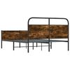 vidaXL Bed Frame without Mattress 140x190 cm Sonoma Oak Engineered Wood