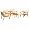 vidaXL Bistro Set 5 pcs Brown 59.5 x 70.5 x 72.5 cm Polyester