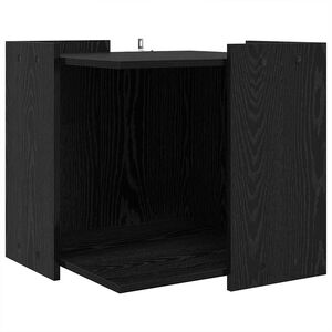 vidaXL Cat Litter Box Enclosure Black oak 53 x 53 x 51 cm