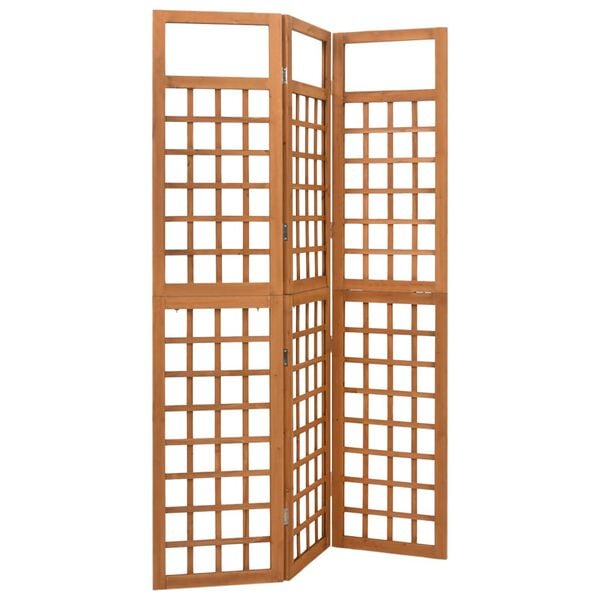 vidaXL 3-Panel Room Divider/Trellis Solid Fir Wood 121x180.5 cm