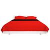 vidaXL Double-sided Quilted Bedspread Red and Black 170x210 cm