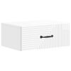 vidaXL Wall-Mounted Bedside Cabinet High Gloss White 49 x 34.5 x 20 cm