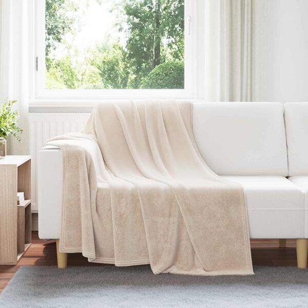 vidaXL Throw Blankets 6 pcs Beige 150 x 200 cm Fleece