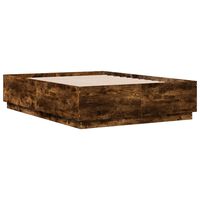 vidaXL Bed Frame Smoked Oak 120x190 cm Small Double Engineered Wood