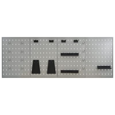 vidaXL Wall-mounted Peg Boards 4 pcs 40x58 cm Steel