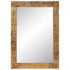 vidaXL Mirror 70x50 cm Solid Wood Mango and Glass