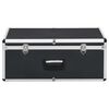 vidaXL Storage Cases 2 pcs Black Aluminium