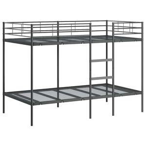 vidaXL Bunk Bed without Mattress Black 100x200 cm Steel