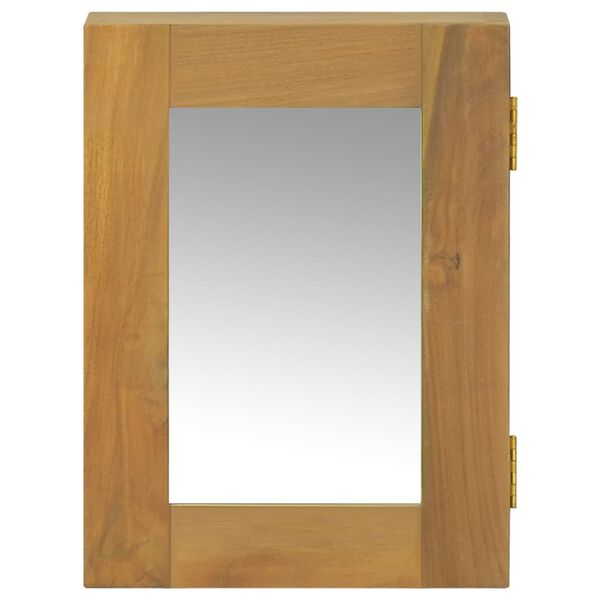 vidaXL Mirror Cabinet 30x10x40 cm Solid Wood Teak