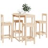 vidaXL 5 Piece Bar Set Solid Wood Pine
