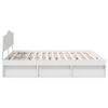 vidaXL Bed Frame with Headboard White 180 x 200 cm Solid Pine Wood