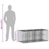 vidaXL Gabion Raised Bed Silver 140 x 60 x 55 cm Galvanised Steel