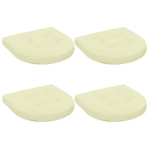 vidaXL 4-Piece Seat Cushions 4 pcs 100% Polyester Cream 45 x 45 x 5 cm
