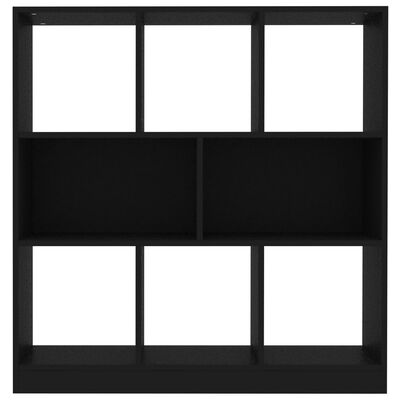 vidaXL Book Cabinet Black 97.5x29.5x100 cm Engineered Wood