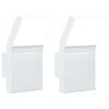 vidaXL Outdoor LED Wall Lights 2pcs White Die-cast Aluminium