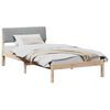 vidaXL Bed frame Brown and light grey 100 x 200 cm Solid pine wood