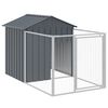 vidaXL Dog House with Roof Anthracite 117x1221x123 cm Galvanised Steel