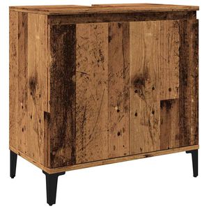 vidaXL Sink Cabinet Old Wood 58x33x60 cm Engineered Wood
