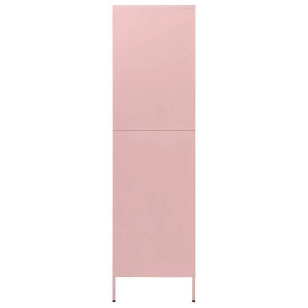 vidaXL Wardrobe Pink 90x50x180 cm Steel