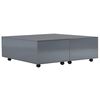 vidaXL Coffee Table High Gloss Grey 100x100x35 cm