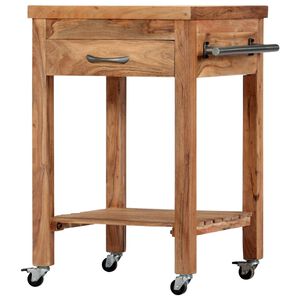 vidaXL Kitchen Trolley 58x58x89 cm Solid Acacia Wood