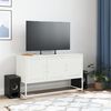 vidaXL TV Cabinet White 100.5x39x60.5 cm Steel
