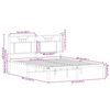 vidaXL Bed Frame without Mattress Brown Oak 150x200 cm King Size Engineered Wood